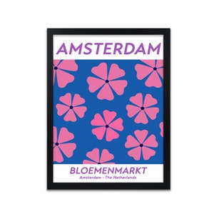 Amsterdam Flower Market Poster Art Print