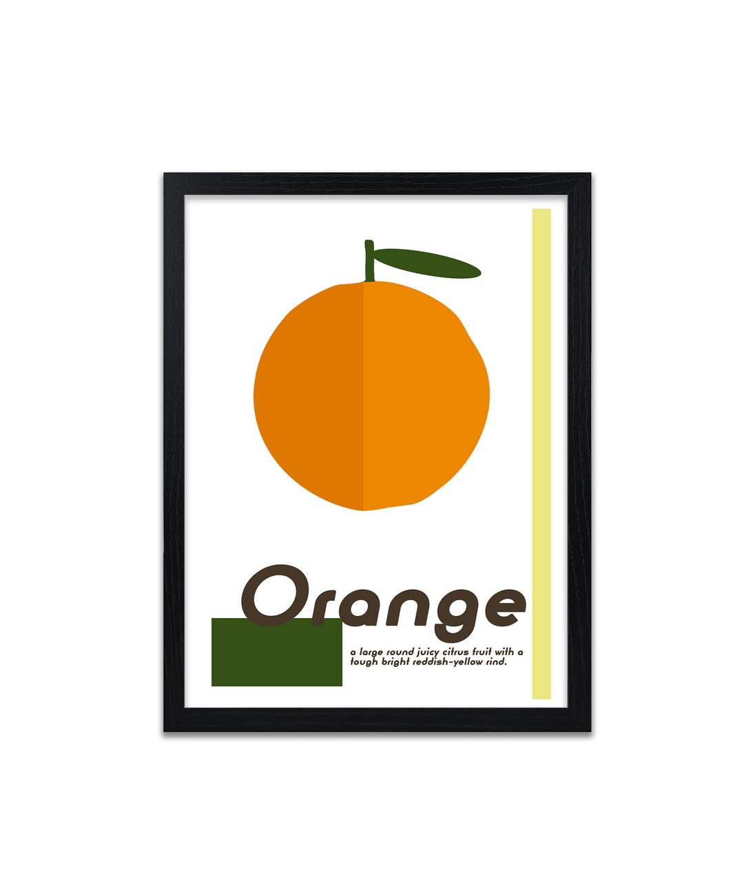 Orange Bauhaus Poster | Kitchen Wall Art Print - Etsy