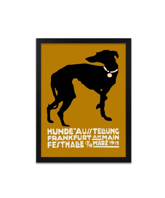 Art Nouveau Greyhound Print | Vintage Dog Poster - Etsy