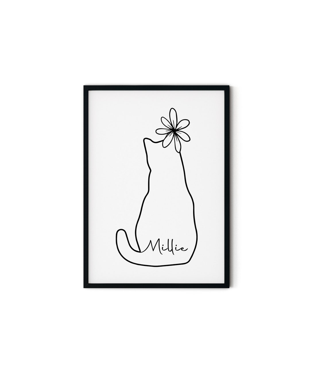 Personalised Pet Line Art | Cat Line Art Abstract Print | Feline Prints ...