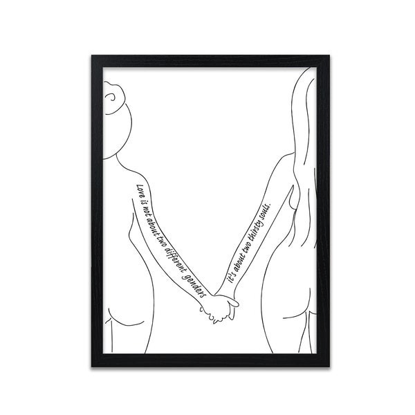 Lesbian Love Quote Art Print