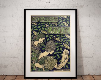 Exhibition Poster | Art Nouveau Posters | Paul Berthon | Vintage Exhibition Posters | Retro Home Decor Wall Art