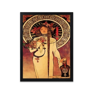 Art Nouveau Poster - Lady with Flowers Print