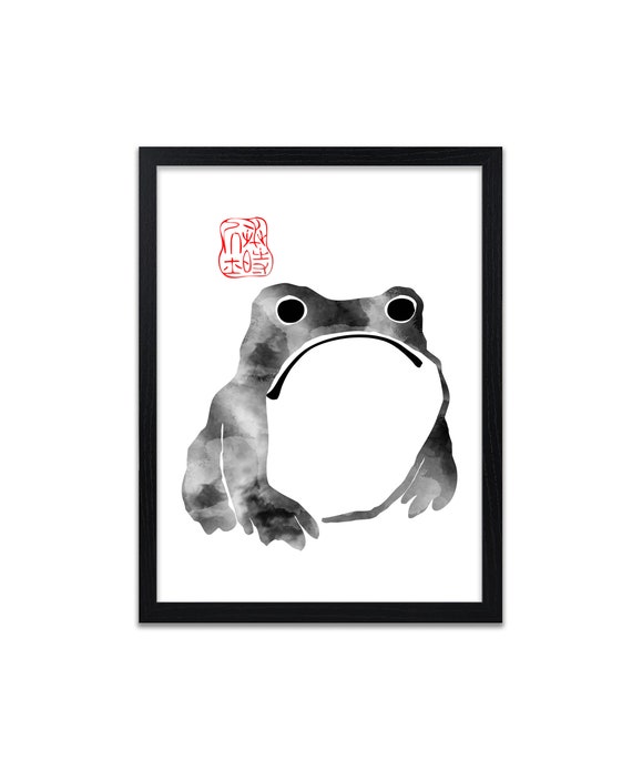 Frog Print Japanese Art Print Japanese Poster Matsumoto | Etsy