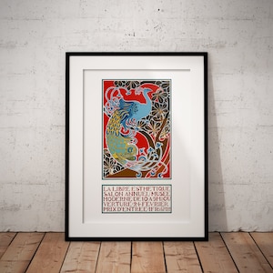 Art-nouveauposter | Vintage tentoonstellingsposters | Internationale tentoonstellingsposter | Vintage Gisbert Combaz-print