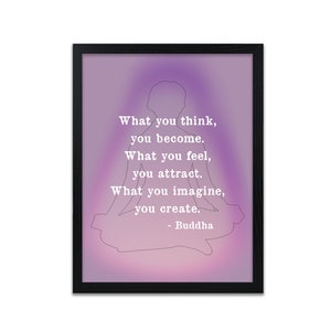 Buddha Quote Print | Buddhism Quotes | Attain Peace Quote | Mindful Wall Decor | Typography Print | Quote Print | Inspirational Quote