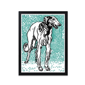 Vintage Dog Wall Art | Art Nouveau Dog Print | Vintage Dog Poster | Greyhound Prints |