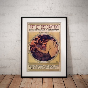 Art Nouveau Poster | Vintage Exhibition Poster | Retro Home Decor Wall Art | Antique Advertising Print