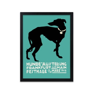 Vintage Dog Wall Art | Art Nouveau Dog Print | Vintage Dog Poster | Greyhound Prints |