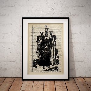 Impresión artística del diccionario abstracto de cartas del tarot
