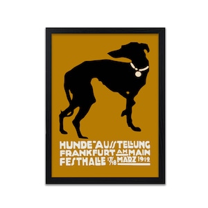 Vintage Dog Wall Art | Art Nouveau Dog Print | Vintage Dog Poster | Greyhound Prints |