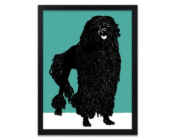 Vintage Dog Wall Art | Art Nouveau Dog Print | Vintage Dog Poster | Poodle Prints | Frame Not Included