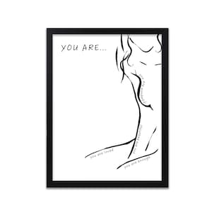Self Love Prints | Self Love Affirmations Wall Art Print | Positive Quote Print | Positivity Print | Gift for Her | Female Empowerment Print