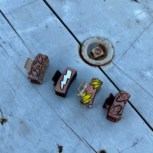 3.5 Leather Hand Tooled Claw Clips Etsy
