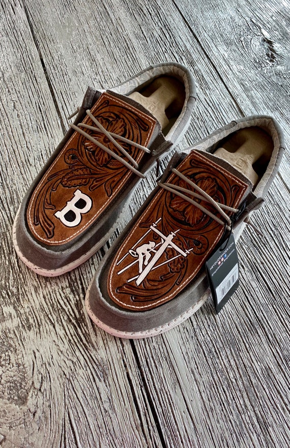 Tooled Leather Hey Dude Shoes -  Canada