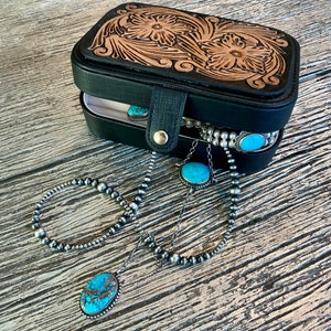 Tooled Leather Jewelry Box