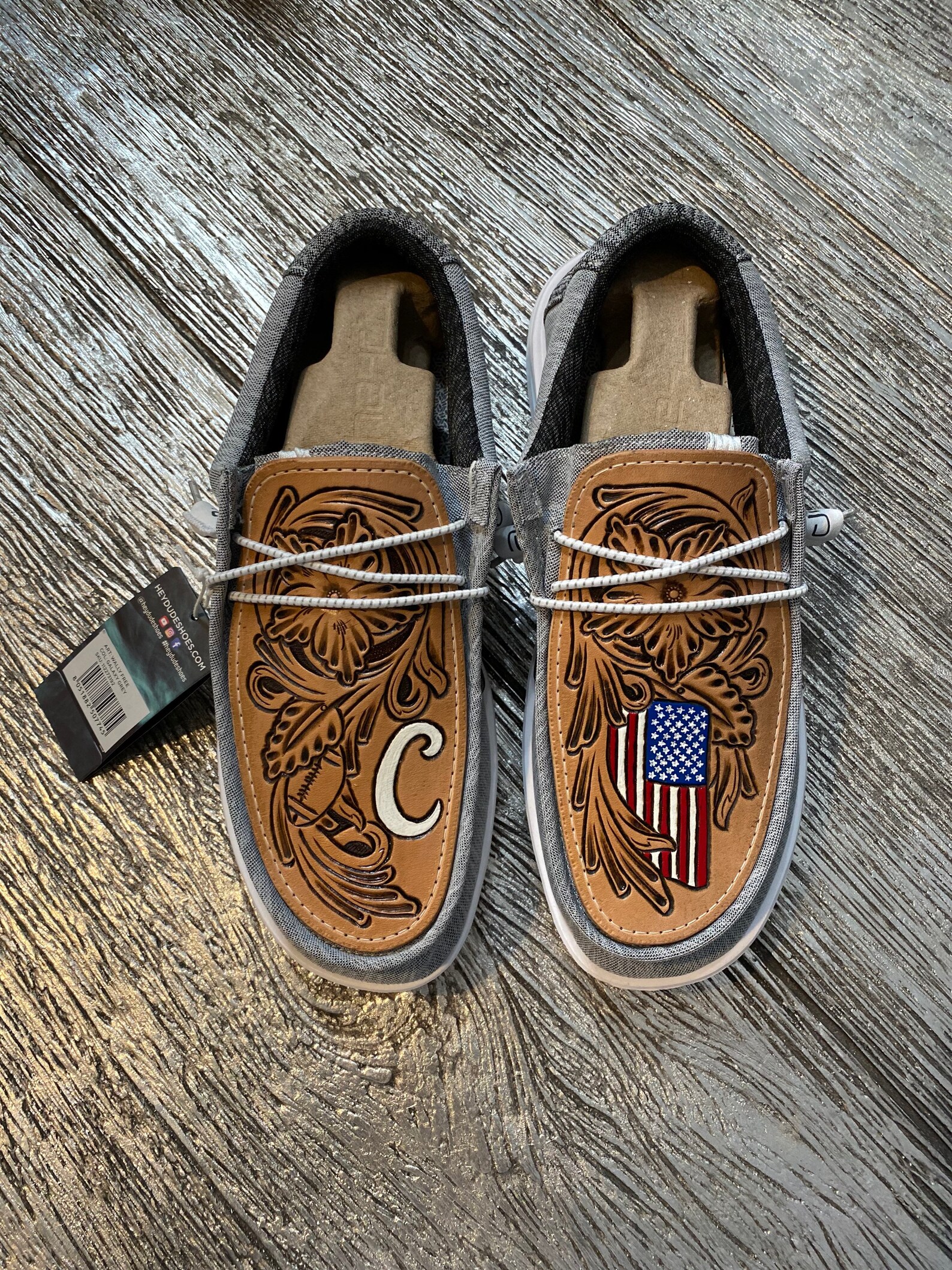 Tooled Leather Hey Dude Shoes Etsy UK