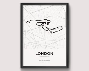 London Marathon Personalized Running Poster — Running Print, Marathon Gift, Half Marathon Gift, Marathon Runner