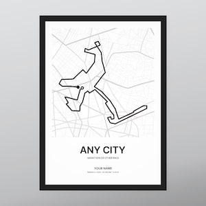 Personalisiertes Lauf-Poster — Laufsport-Print, Marathon Geschenk, Halbmaraton Geschenk, Marathonläufer