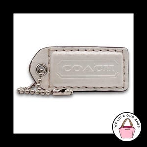 COACH Y2K VINTAGE Hang Tag Bag Charm Keychain Fob White & Orange