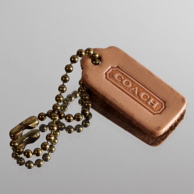 1.25 Small VINTAGE COACH tan leather key fob keychain wallet Etsy
