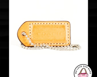 COACH 1941 HORSE CARRIAGE Saddle Brown Leather Fob Bag Charm