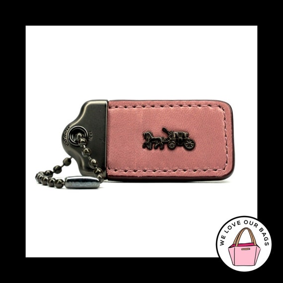 COACH 1941 HORSE CARRIAGE Rogue Pink Leather Fob … - image 1