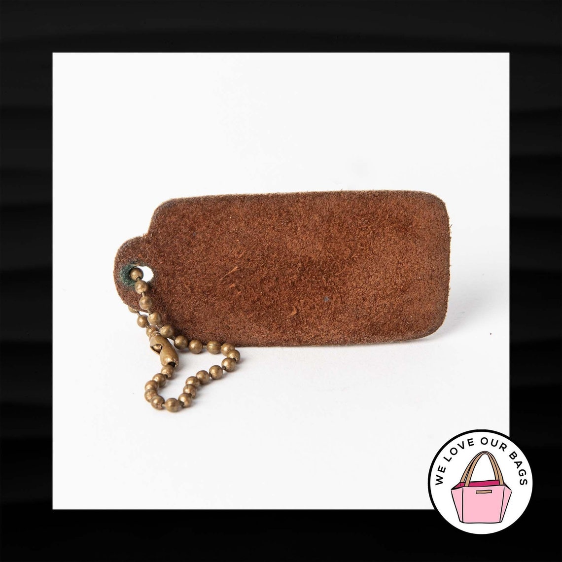 2.25 COACH Vintage Brown Leather Key Fob Bag Charm Etsy