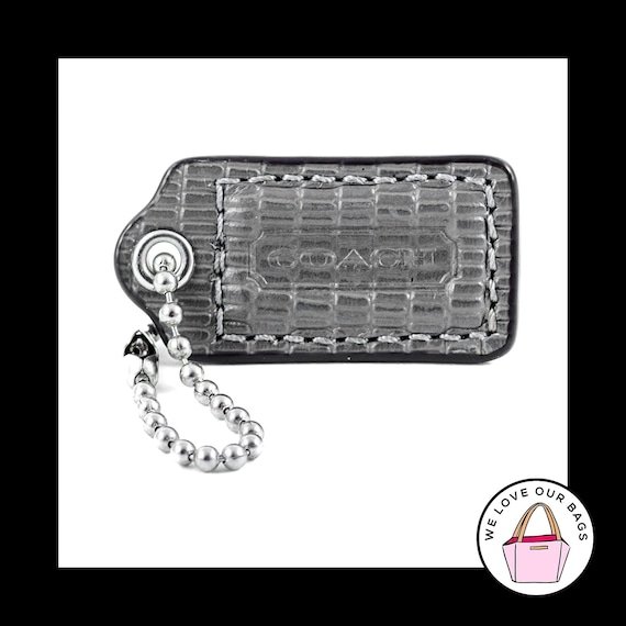 1.5" Small COACH Gray SNAKESKIN PYTHON Leather Fo… - image 1
