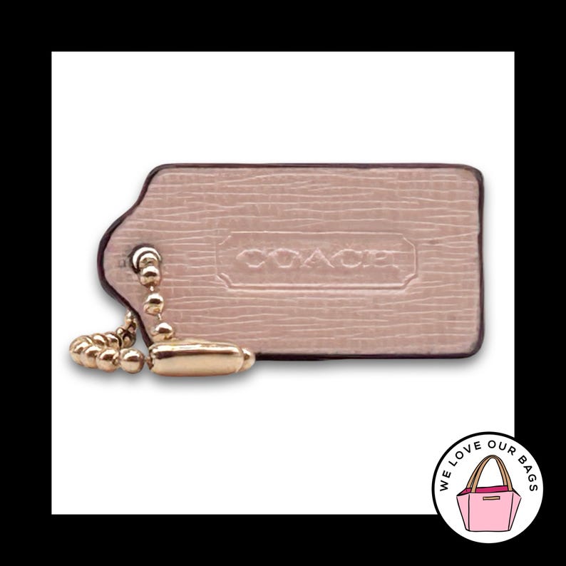 Limited Edition COACH LEGACY Hang Tag Bag Charm Keychain Fob Pink ...