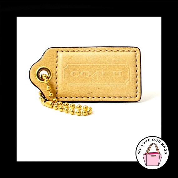 キーホルダー・キーリング Coach Keyfobs Keychain - Coach - Brass - Gold COACH VINTAGE CLASSIC YELLOW KEY FOB BRASS 7234 | eBay