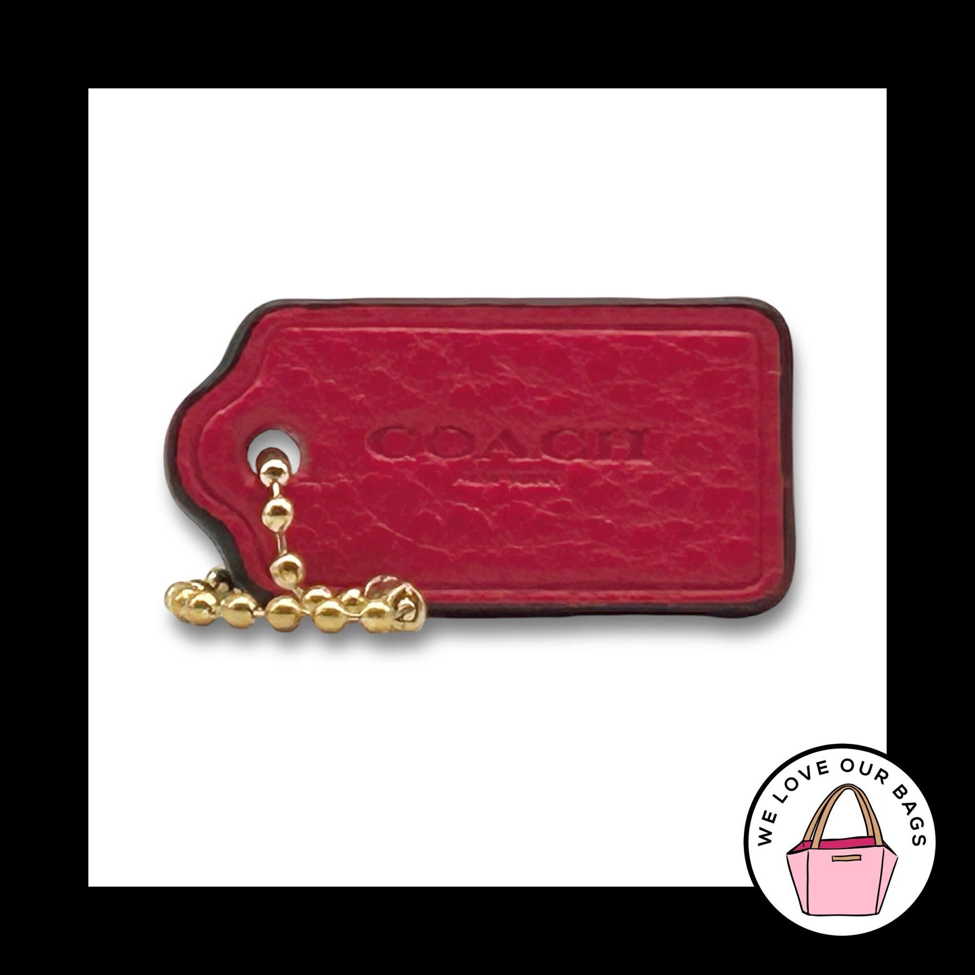 OLD COACH Grabtan Leather pouch red Rare Vintage Leather Red COACH 