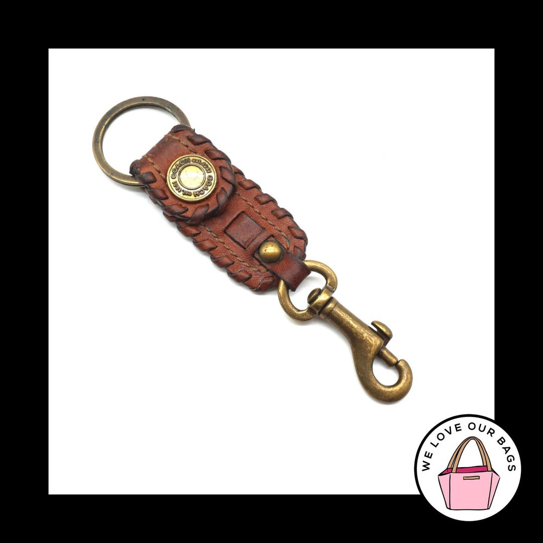 Rare COACH CHELSEA WHIPSTITCH Laced Trigger Leather Fob Bag Charm ...
