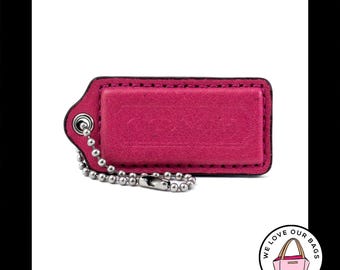COACH Pink Resin Signature Coach Purse Hang Tag Silver Toned Ball