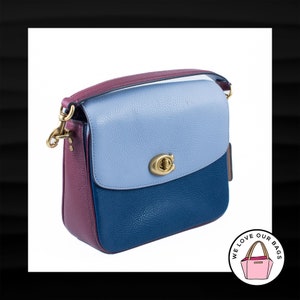 New COACH CASSIE Twilight Blue COLORBLOCK 19 Crossbody Leather Bag Satchel 89088 Etsy