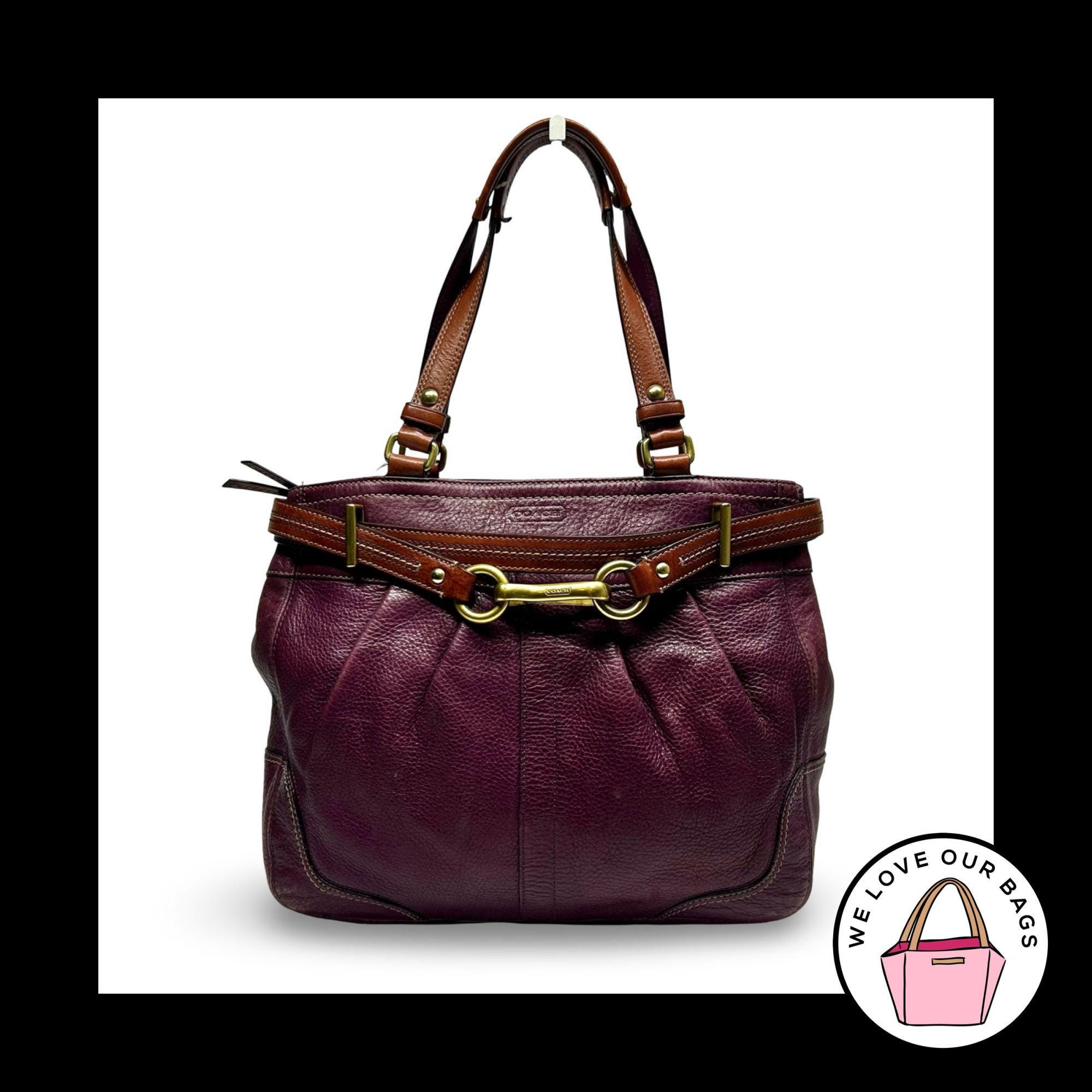 Purple Leather Bag Vintage Coach - Etsy