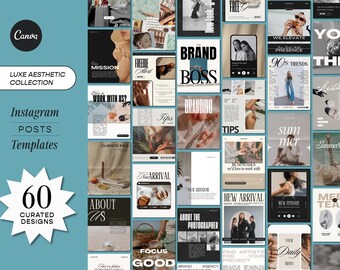 Luxury Instagram Post Templates | Canva Editable Social Media (Digital Download)