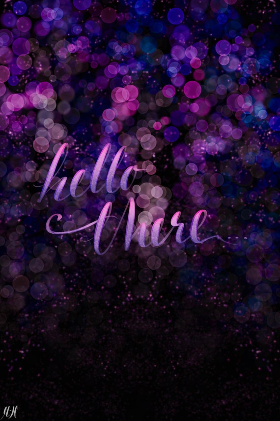 Sparkling Hello There Digital Wallpaper Etsy