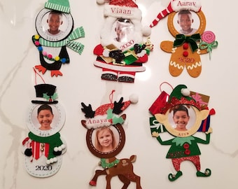 Personalized Christmas Ornaments with Photo Pocket!