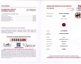 1.19ct Certified Ruby Loose Genuine Pigeon Blood Red- Natural Red Ruby 6.08mm x 6.63mm x 3.26mm- Corundum Jewelry Making