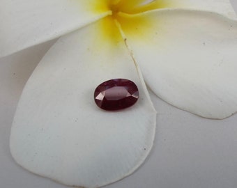 2.33ct Certified Oval Ruby Loose Genuine Earth Mined Facet- Natural Ruby 9.95mm x 7.27mm x 3.32mm Corundum Burgundy Dark Redish Purple