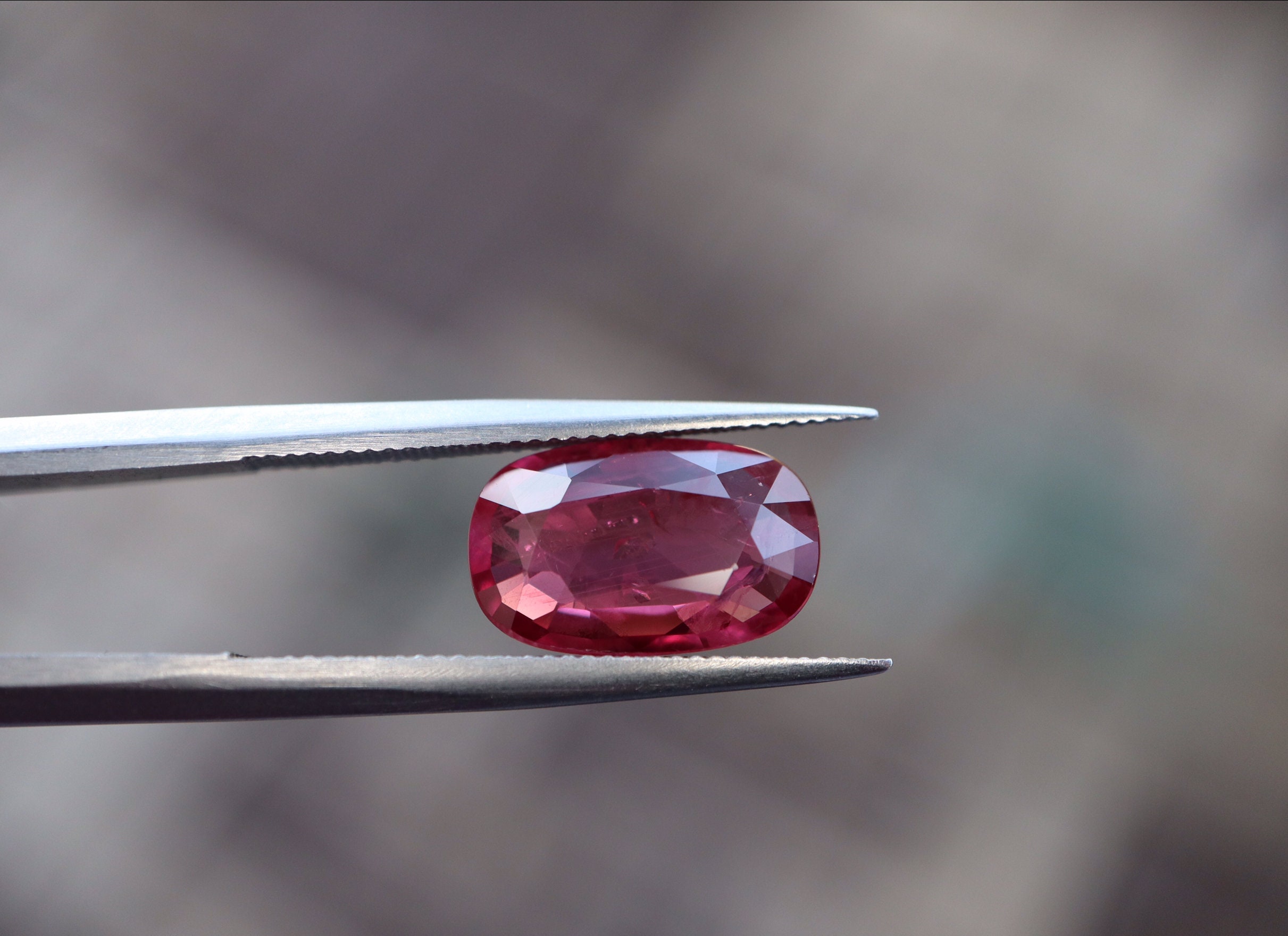 Certified 1.88ct Baguette Ruby Loose Genuine Elongated Rectangle Oval ...