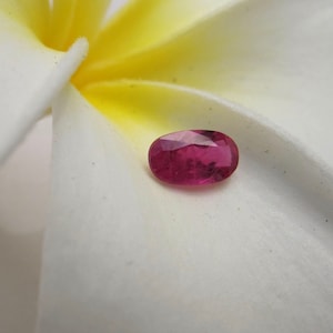 0.77ct Baguette Ruby Loose Genuine Elongated Rectangle Oval Natural Pink Red Ruby 7.2mm x 4.1mm x 2.9mm Unmounted- Corundum Jewelry Making