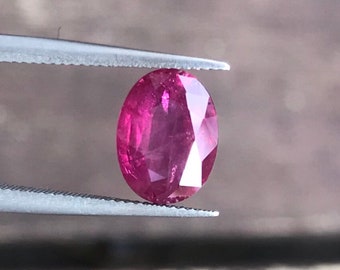 1.36ct Certified Oval Ruby Loose Genuine Earth Mined Facet-Natural Red Ruby 8.26mm x 6.16mm x 3.09mm Unmounted