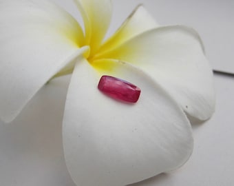 Certified 1.91ct Baguette Ruby Rectangle Loose Earth Mined-Genuine Natural Pink Red Ruby 10.76mm x 5.01mm x 3.26 Corundum Elongated Cushion