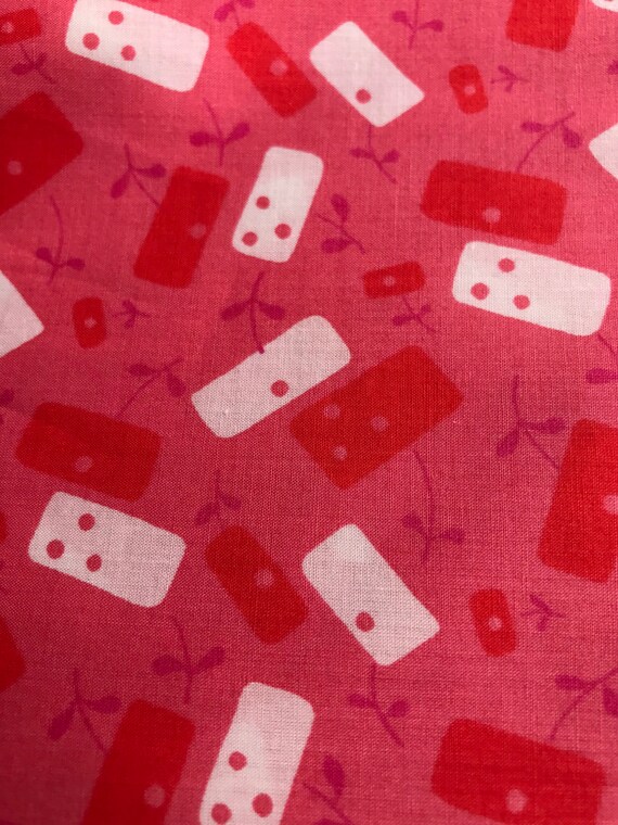 Discontinued Red Dominoes Liberty Tana Lawn 13”x 9”