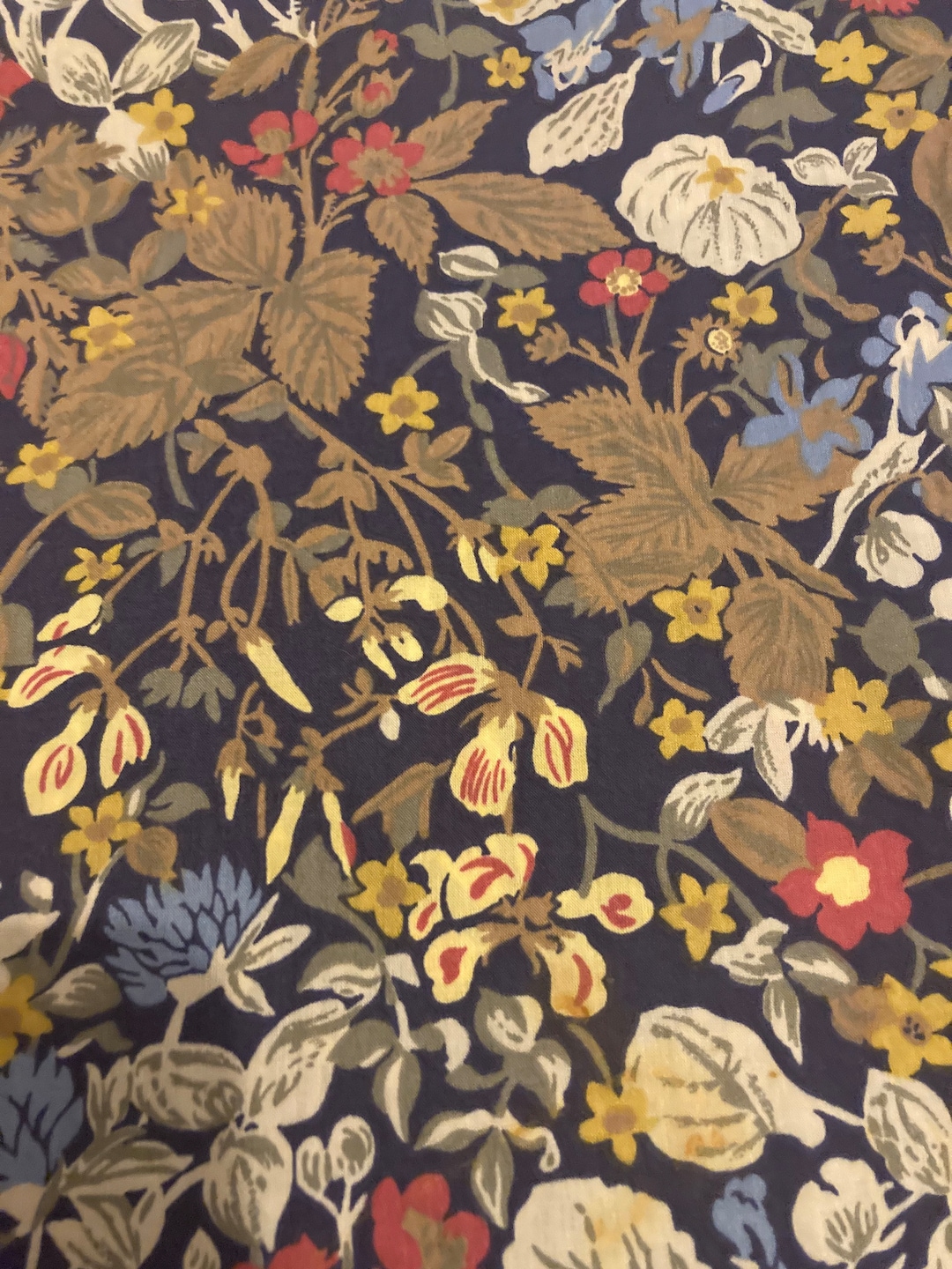 Liberty Tana Lawn Vintage 40cm X 50cm Fabric Brown ‘mildred’ - Etsy