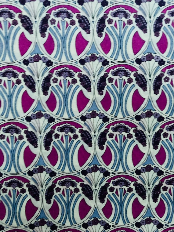 Liberty Tana Lawn Mauverina 40 x 50cm fabric Purple and grey #Adele
