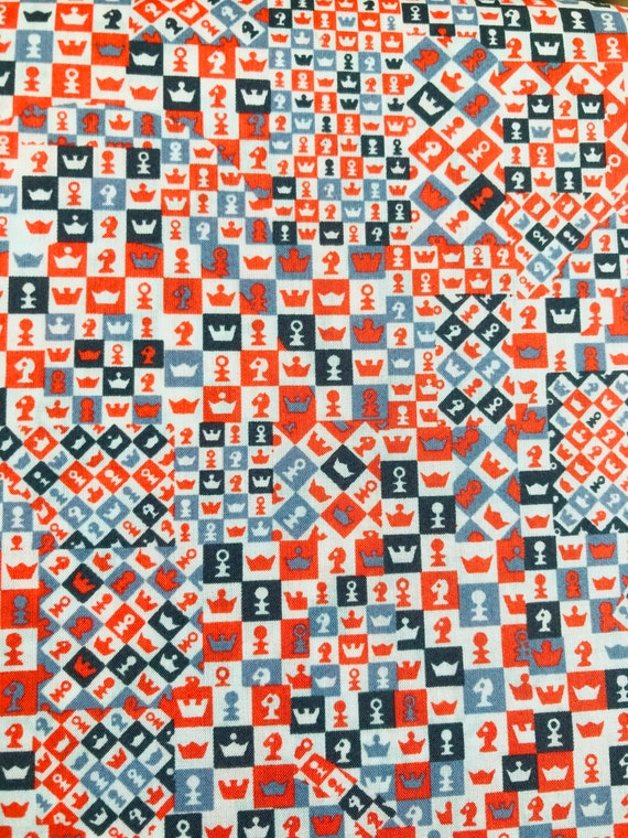 Liberty Tana Lawn Fabric Orange Checkmate‘ 13”x 9”