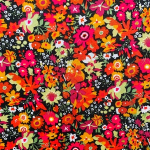 Liberty Tana Lawn Orange and Pink ‘Manuela’ fabric 13 x 9” Patchwork Crafting